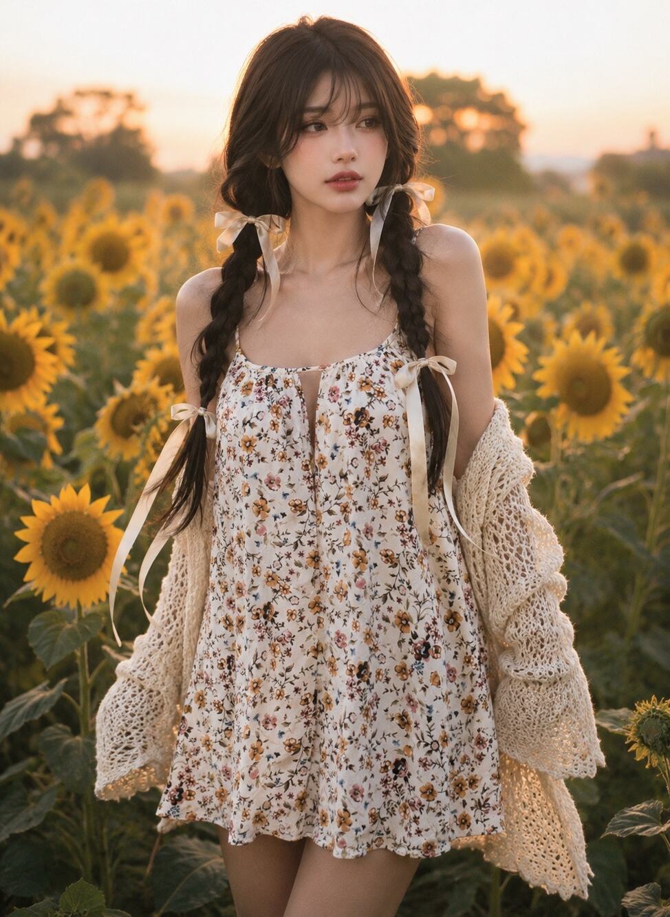 Frolicking in flowers flowy trapeze blooming boho floral mini dress sm